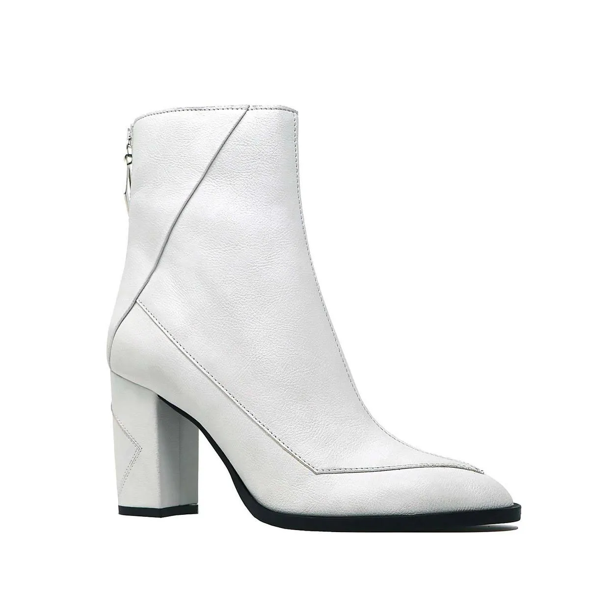 10 ALMASI white vegan apple leather boots - White