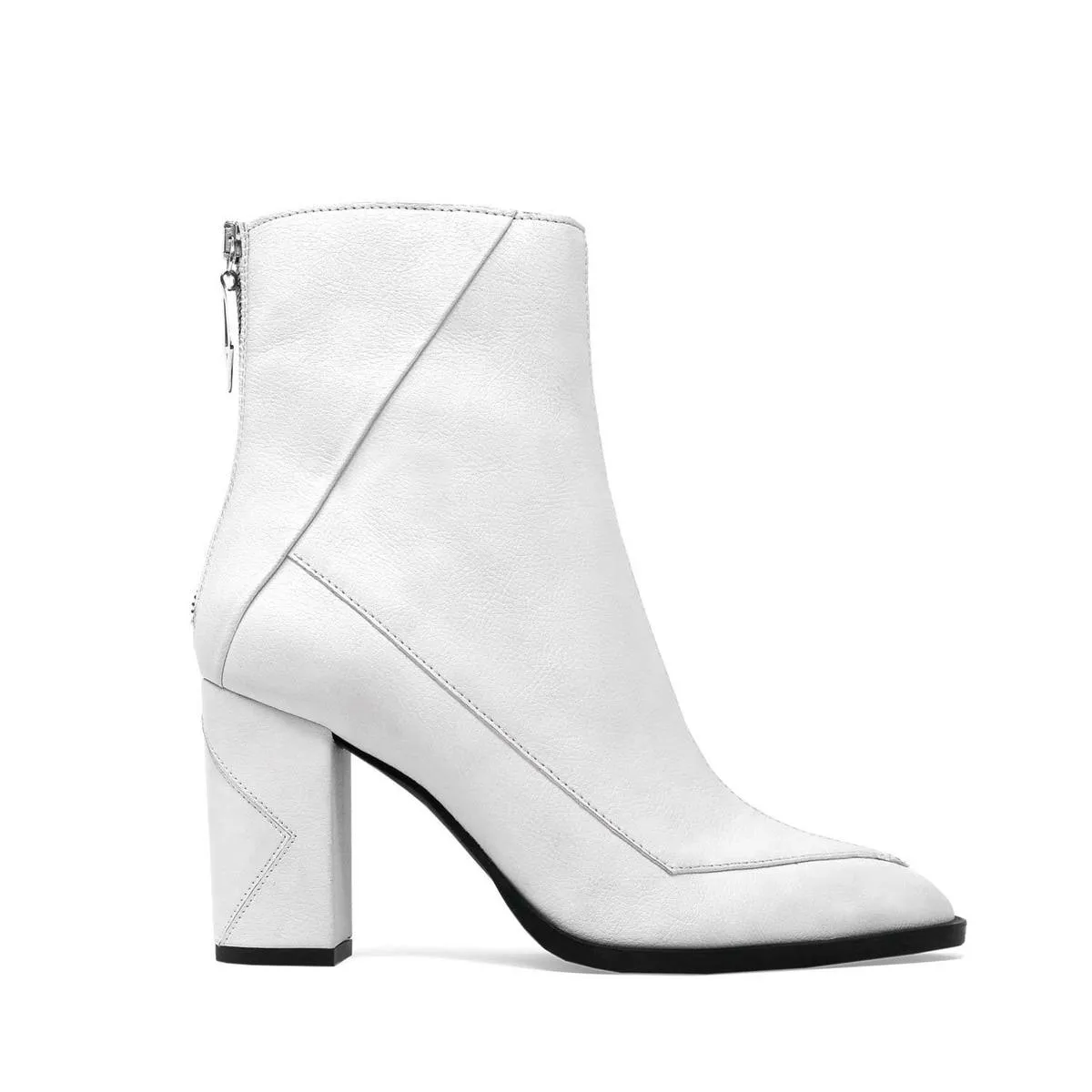 10 ALMASI white vegan apple leather boots - White