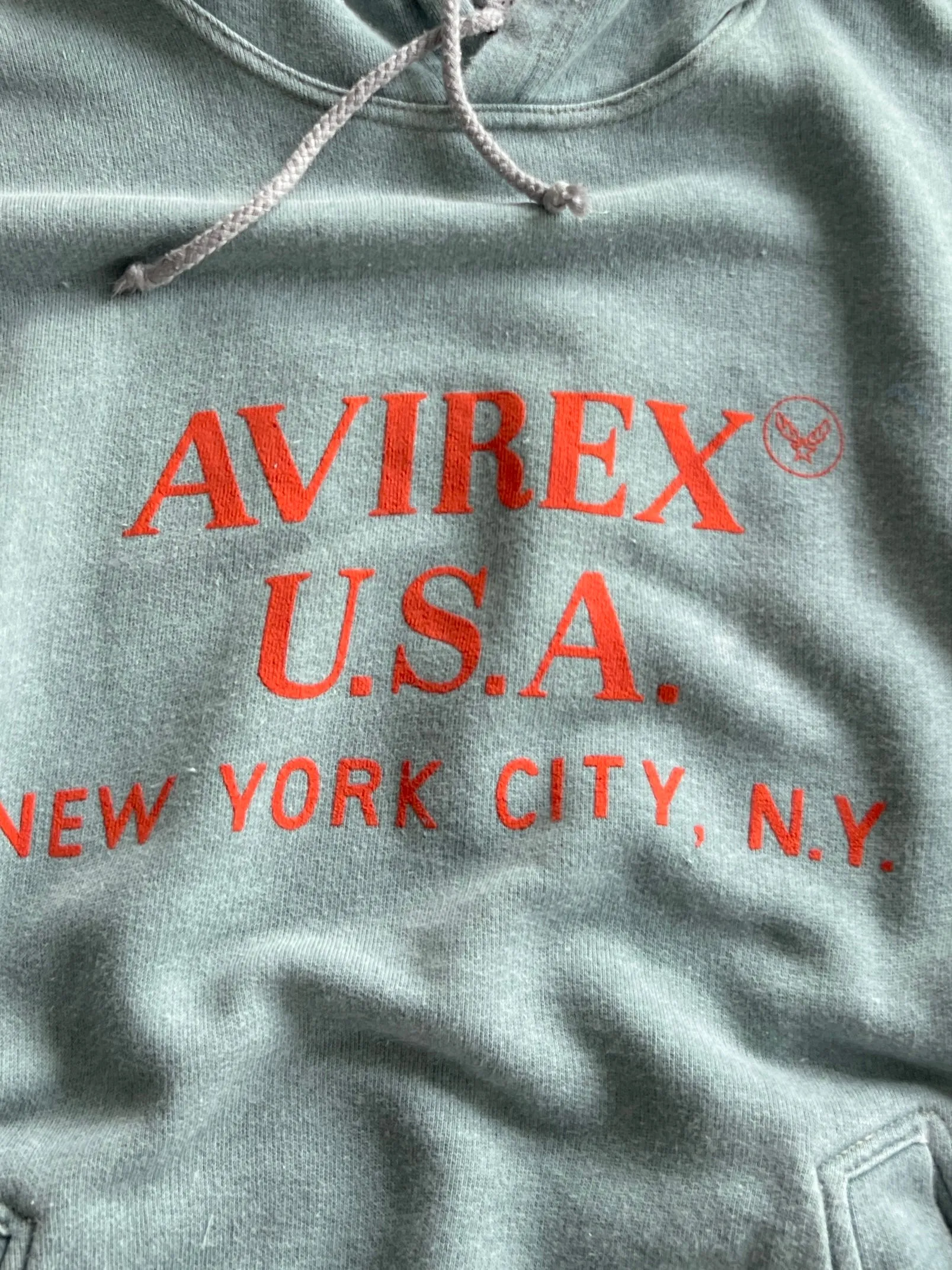 90's Avirex spellout pullover hoodie (L)