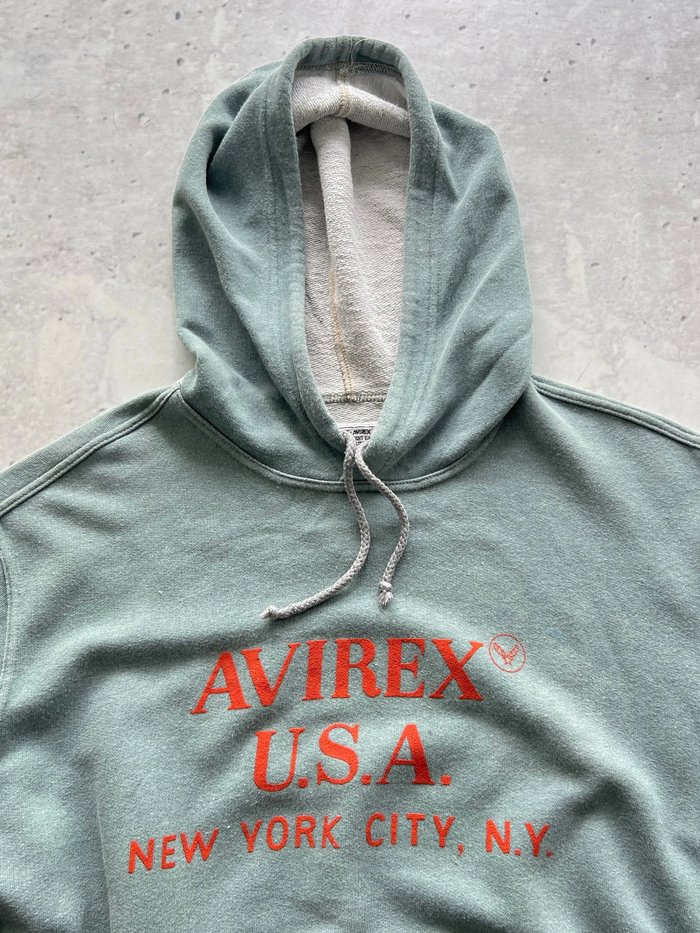 90's Avirex spellout pullover hoodie (L)