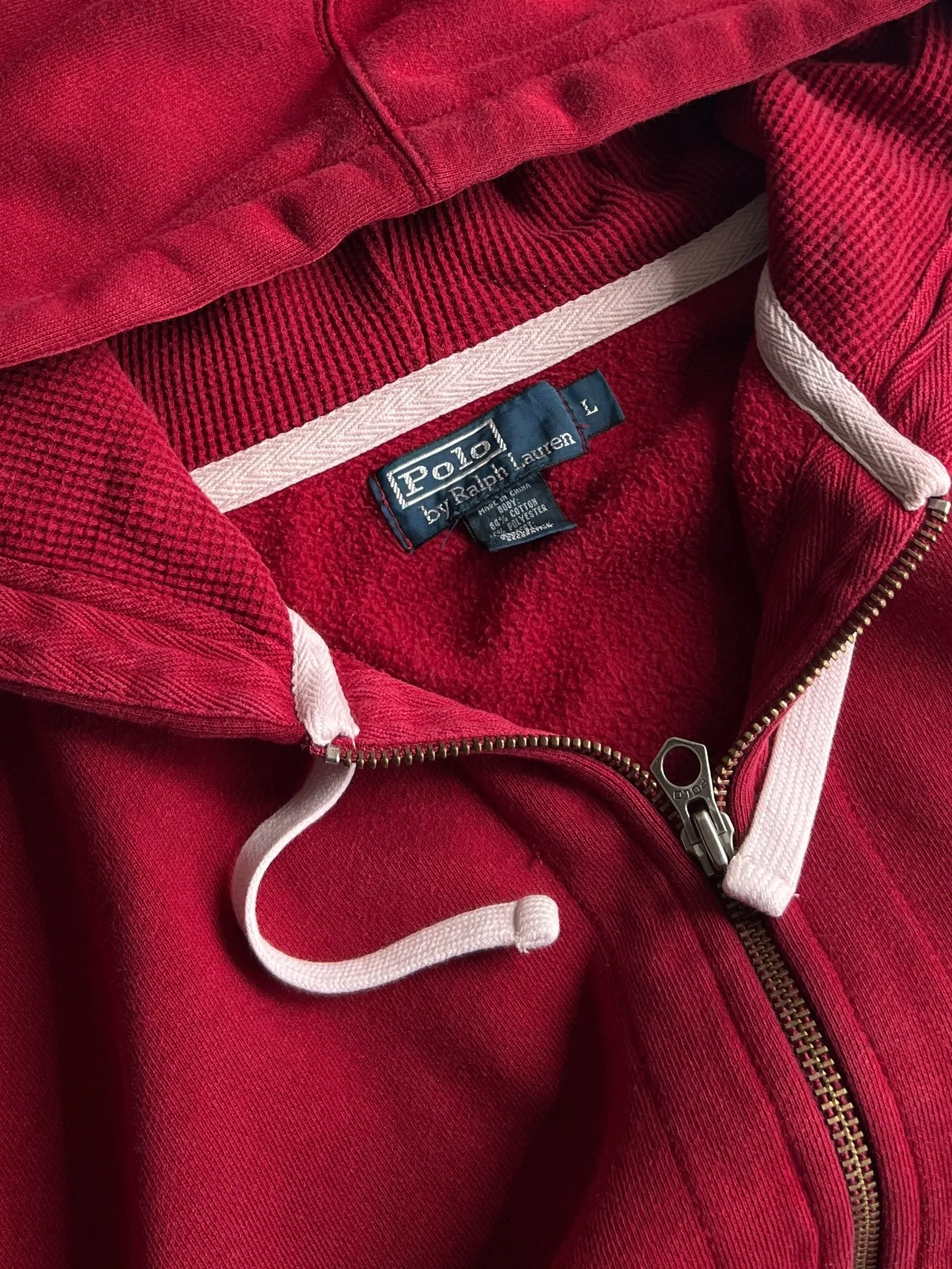 90's Ralph Lauren heavyweight Zip Up Hoodie (L)