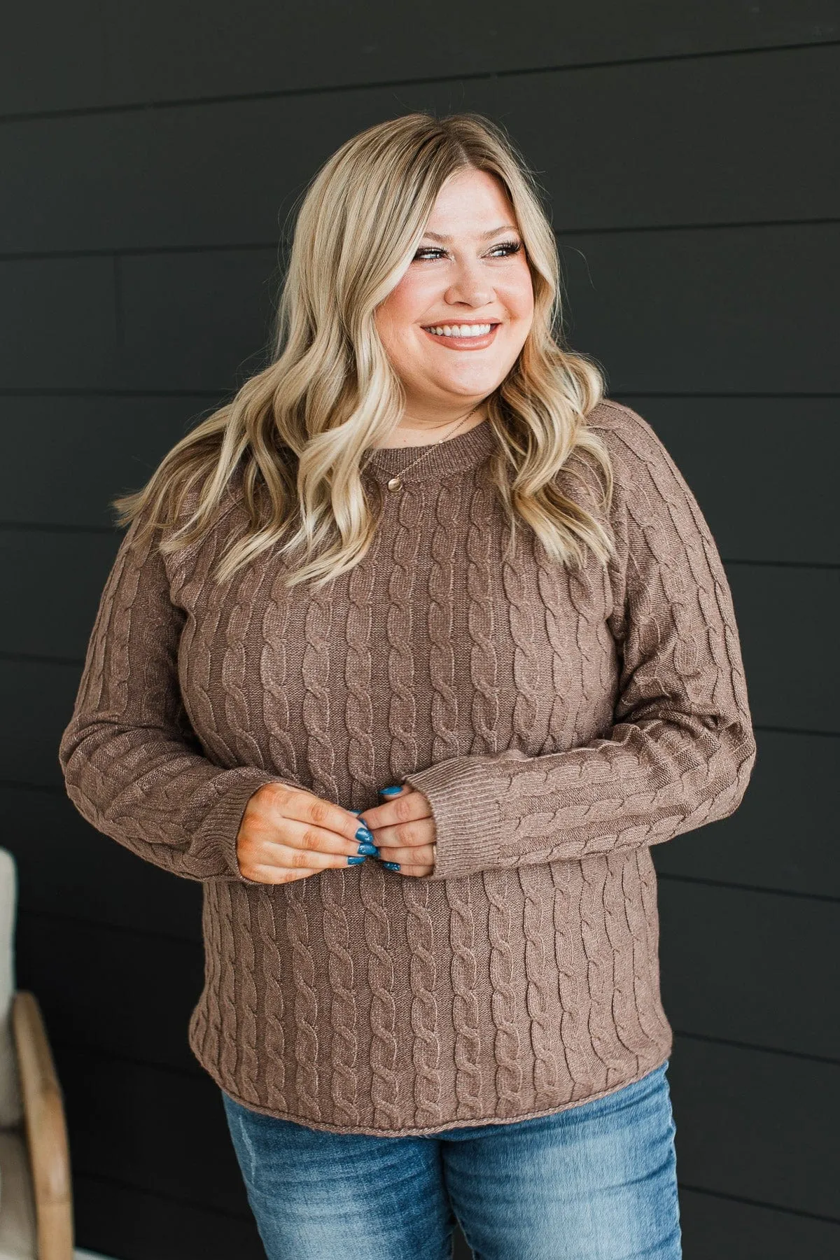 Absolute Perfection Knit Sweater- Dark Mocha