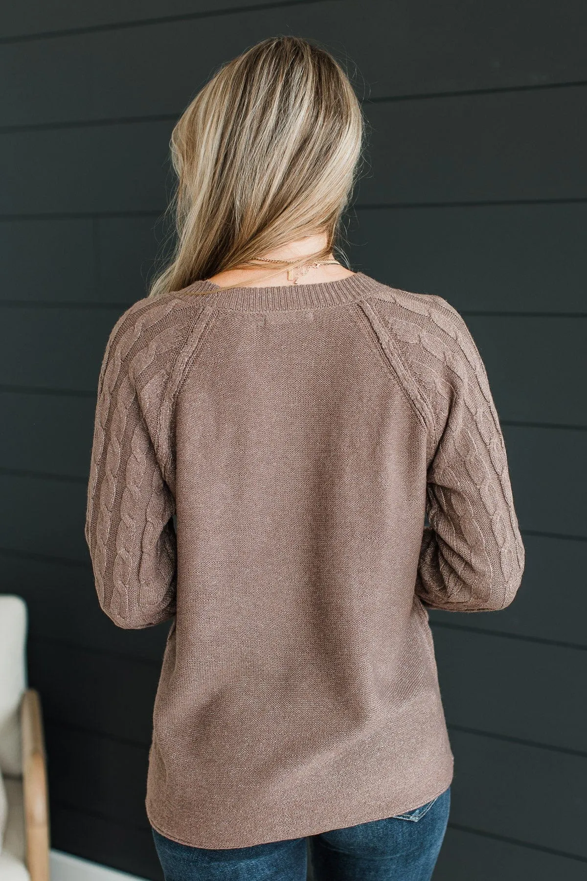 Absolute Perfection Knit Sweater- Dark Mocha