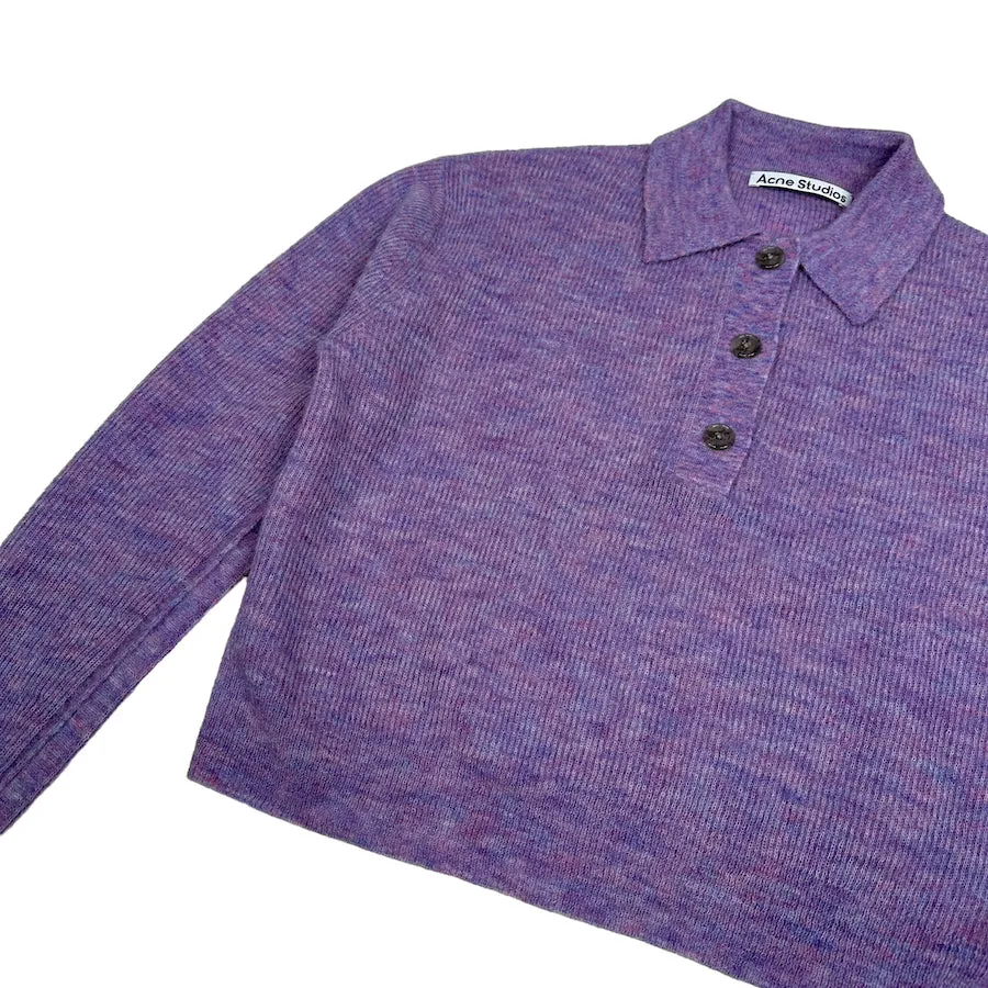 ACNE STUDIOS POLO KNIT SWEATER - LAVENDER