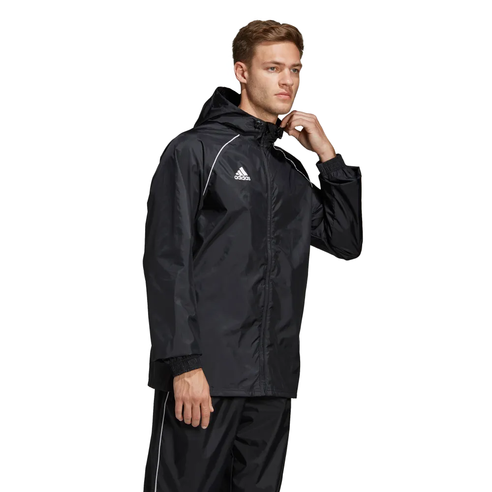 Adidas Adult Core 18 Rain Jacket (Black/White)