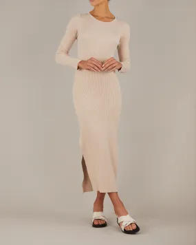 Afina Knit Dress - Beige