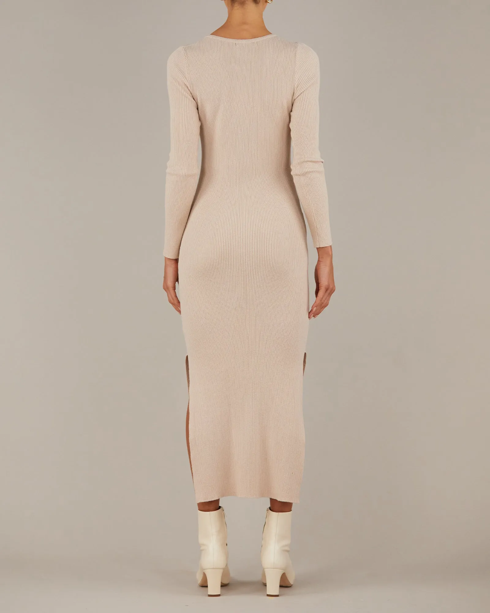 Afina Knit Dress - Beige