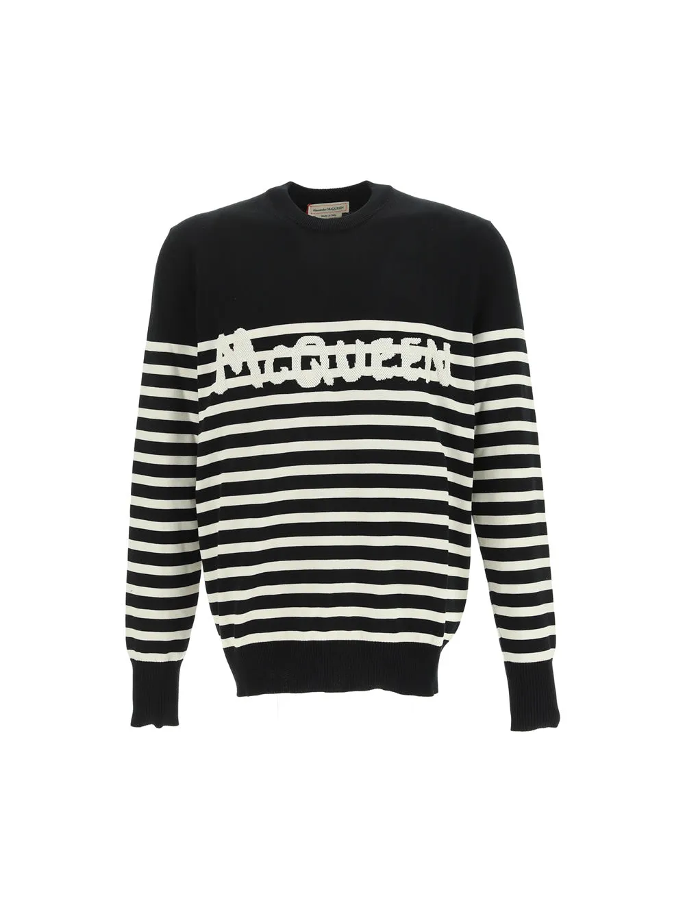 Alexander McQueen Logo Detail Striped Sweater