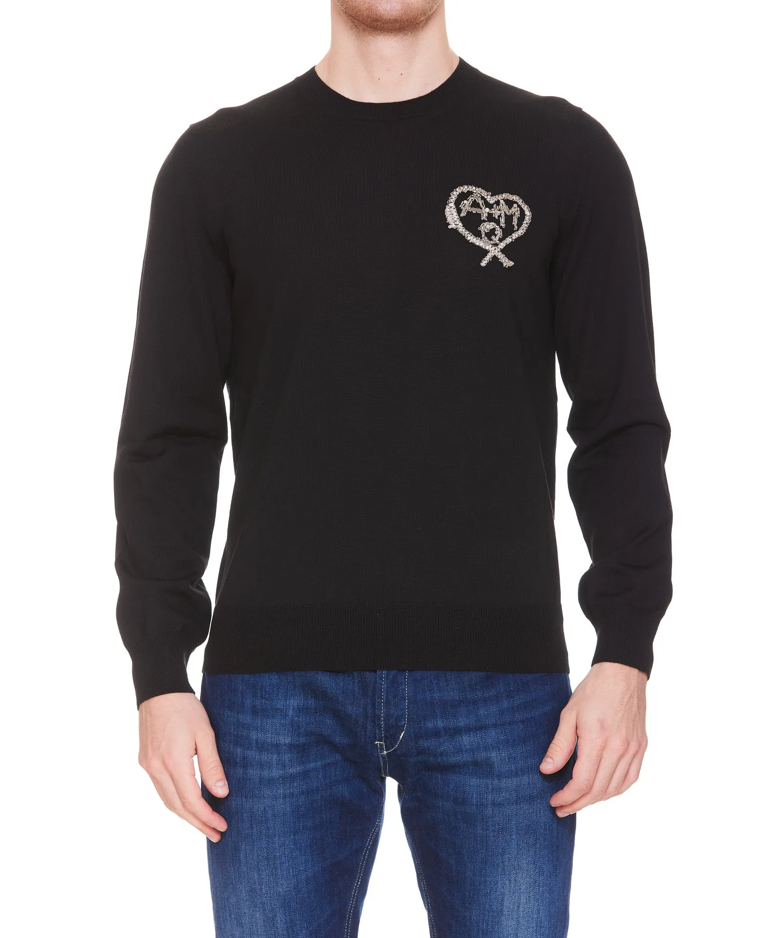 Alexander McQueen Logo Detailed Crewneck Sweater