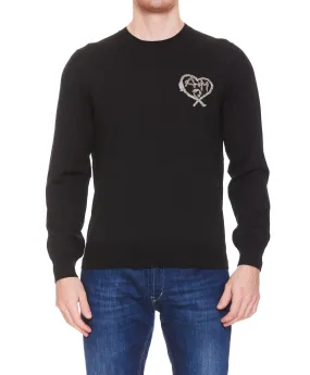 Alexander McQueen Logo Detailed Crewneck Sweater