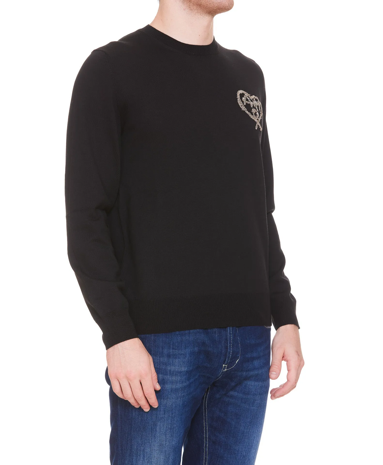 Alexander McQueen Logo Detailed Crewneck Sweater