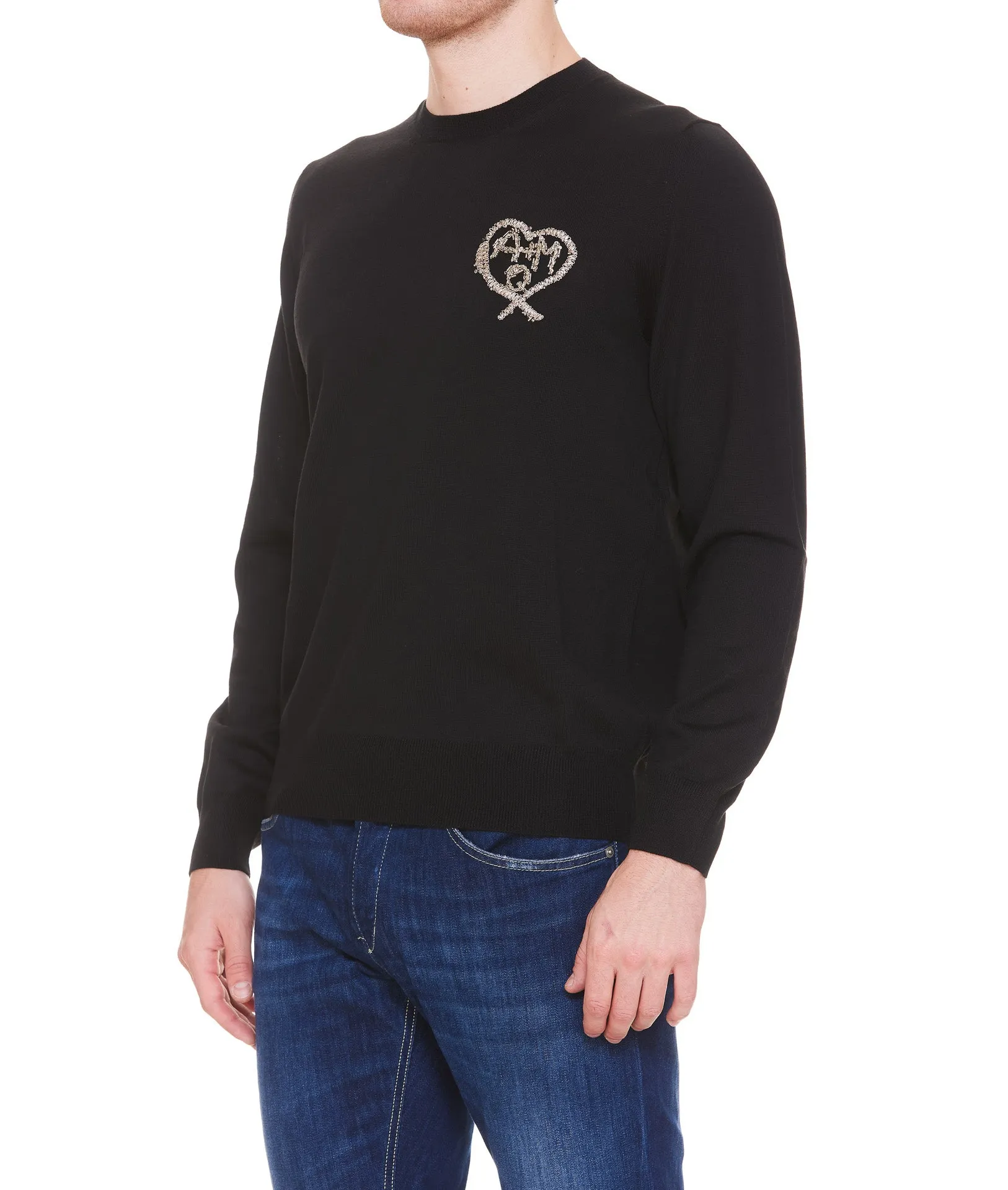 Alexander McQueen Logo Detailed Crewneck Sweater