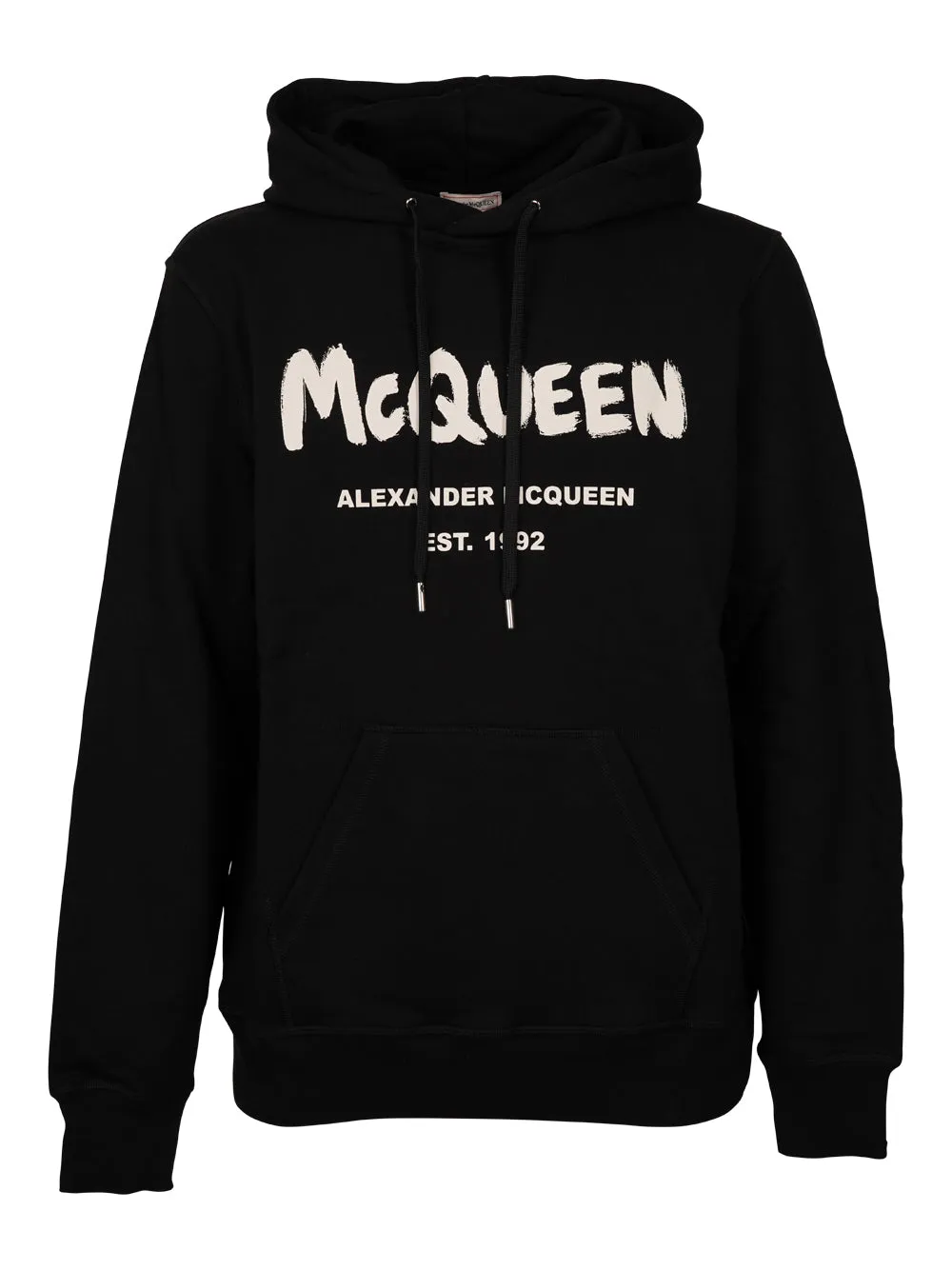 Alexander McQueen Logo Print Drawstring Hoodie