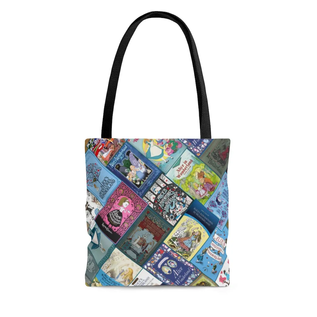 Alice In Wonderland book Covers Tote Bag