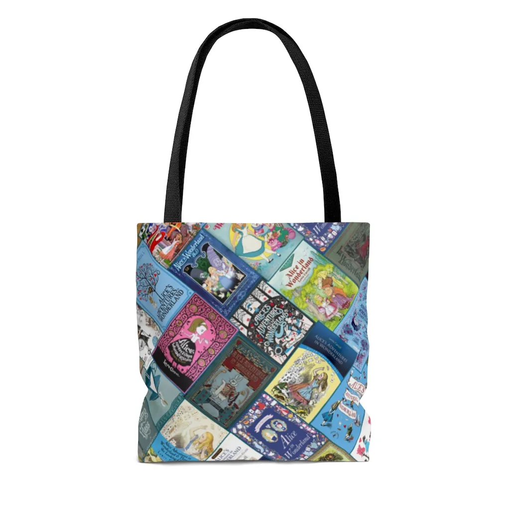 Alice In Wonderland book Covers Tote Bag