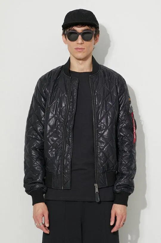 Alpha Industries bomber jacket MA-1 DQ men’s black color