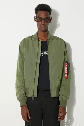 Alpha Industries bomber jacket MA-1 TT men’s green color 191103.01