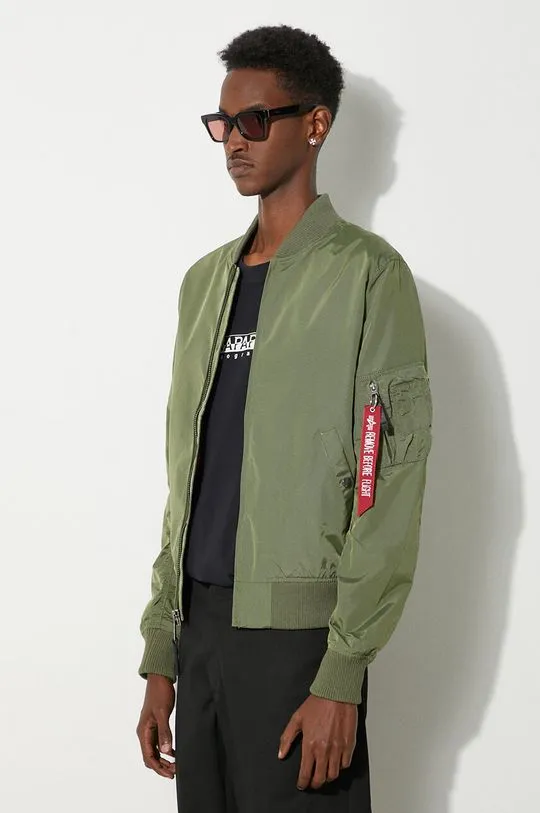 Alpha Industries bomber jacket MA-1 TT men’s green color 191103.01