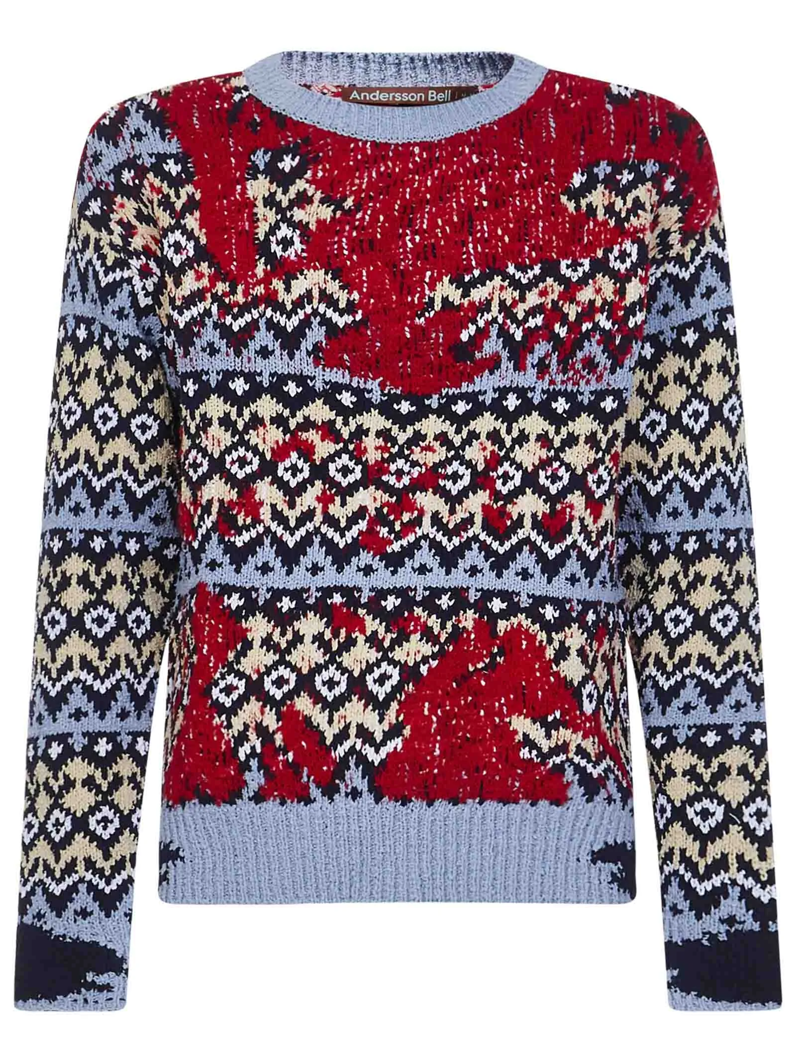 Andersson Bell Graphic Intarsia Crewneck Sweater