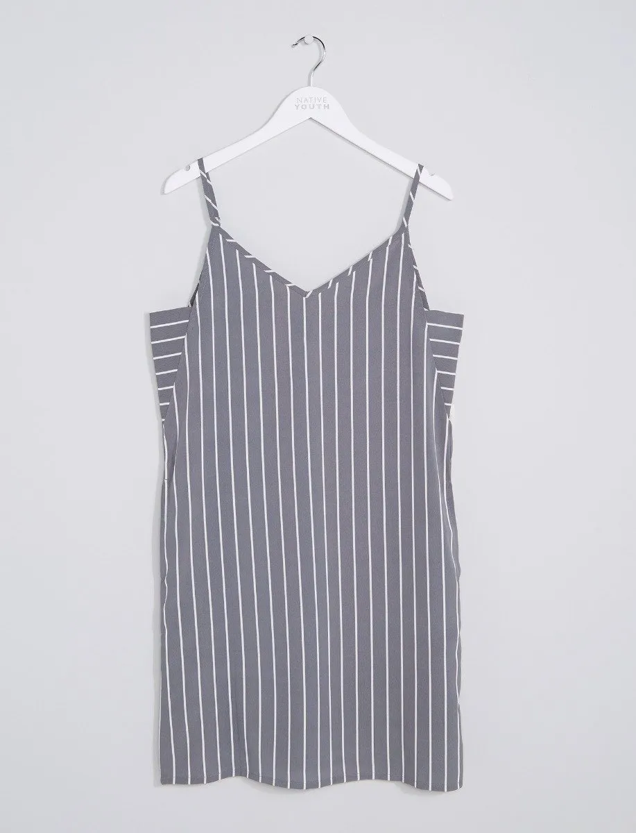 Aya Stripe Slip Dress