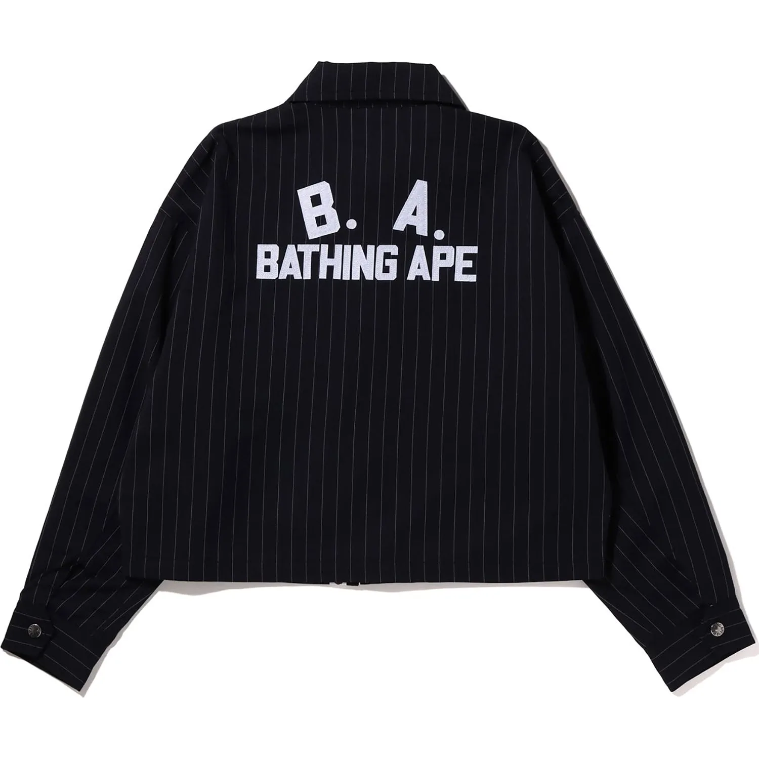 B.A. APPLIQUE PIN STRIPED ZIP JACKET LADIES