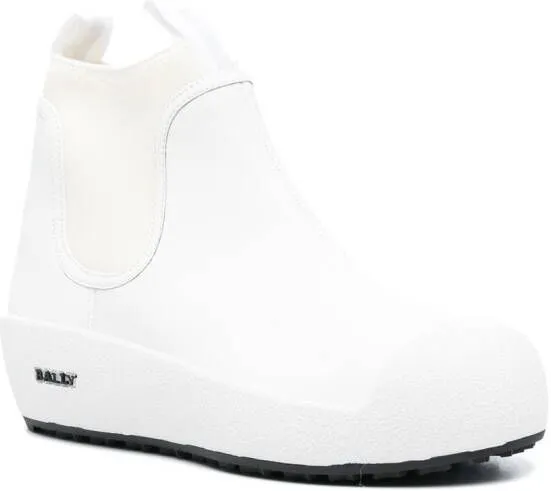 Bally Gadey flatform elastic-panel boots White