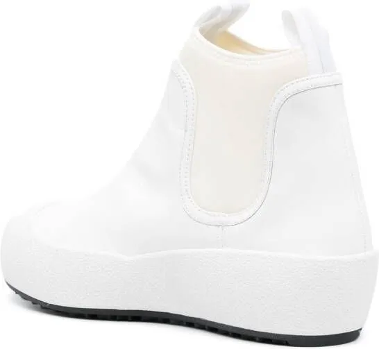 Bally Gadey flatform elastic-panel boots White