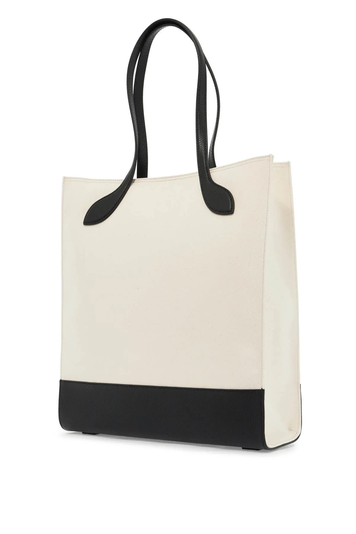 bar keep on tote bag WAE02W CV034 NATURAL/BLACK+ORO