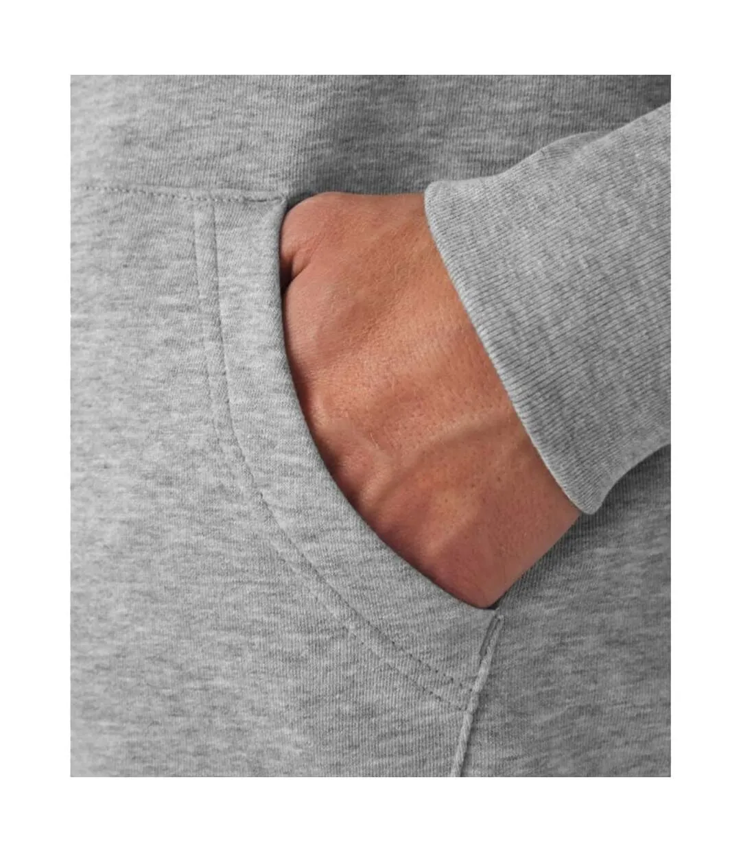 B&C Mens Organic Hoodie (Gray Heather) - UTBC4732