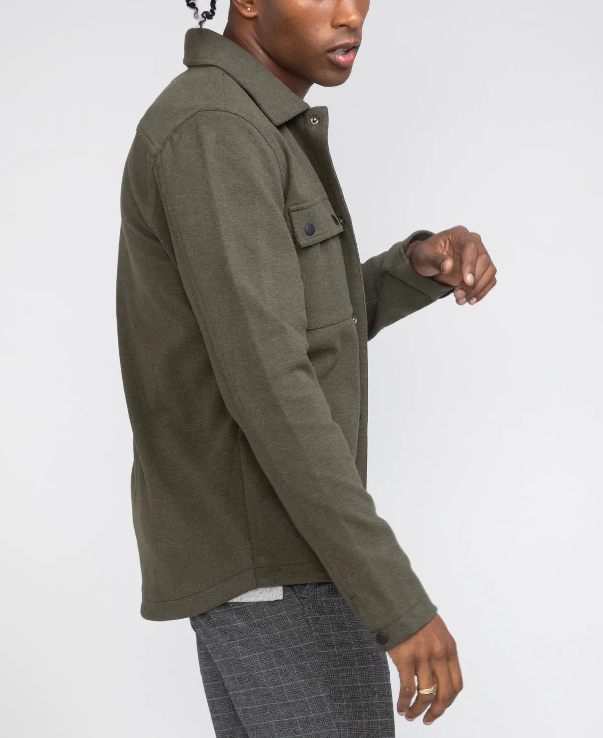 Bennett Heavy Knit Jacket (Dark Olive)