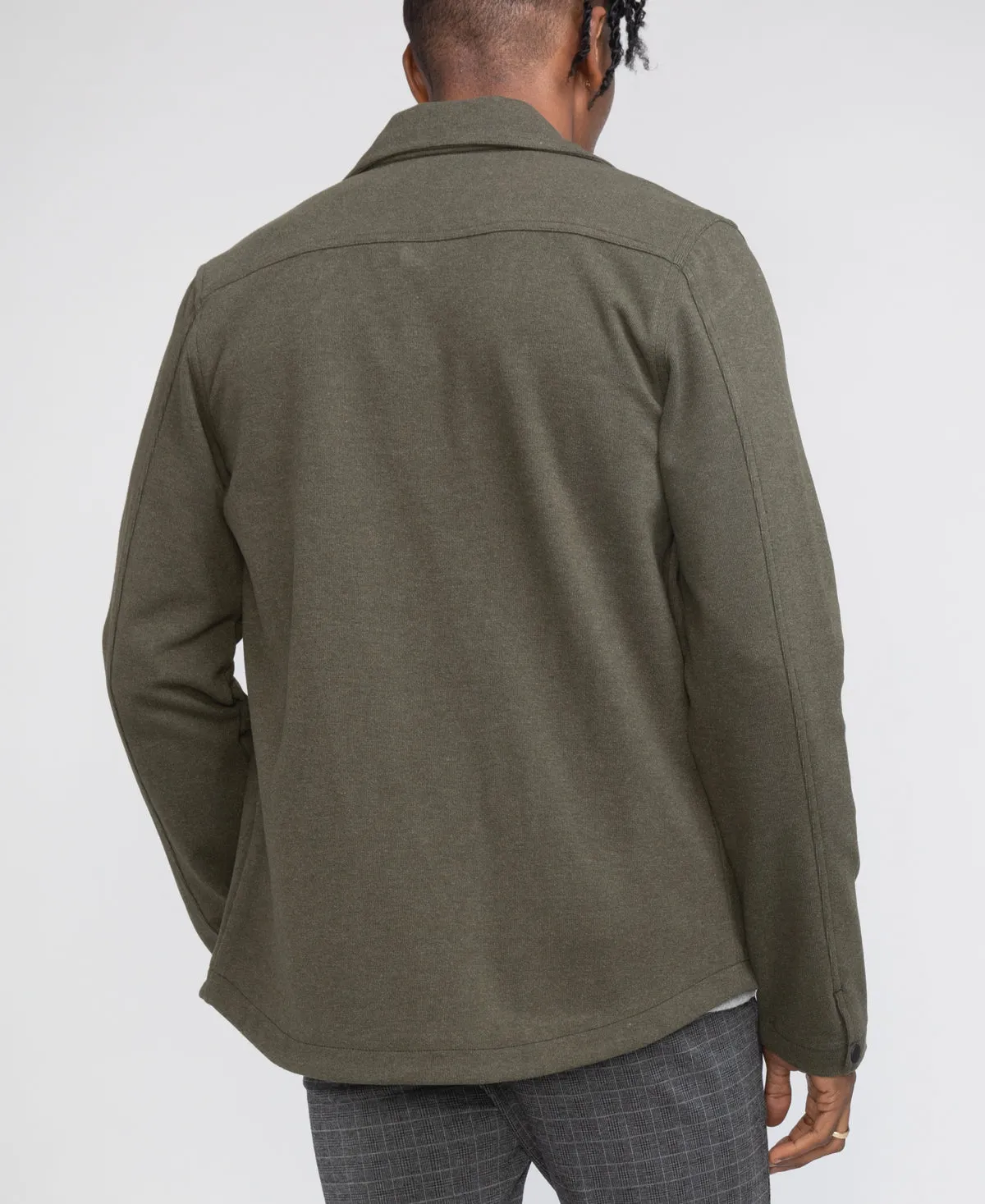 Bennett Heavy Knit Jacket (Dark Olive)