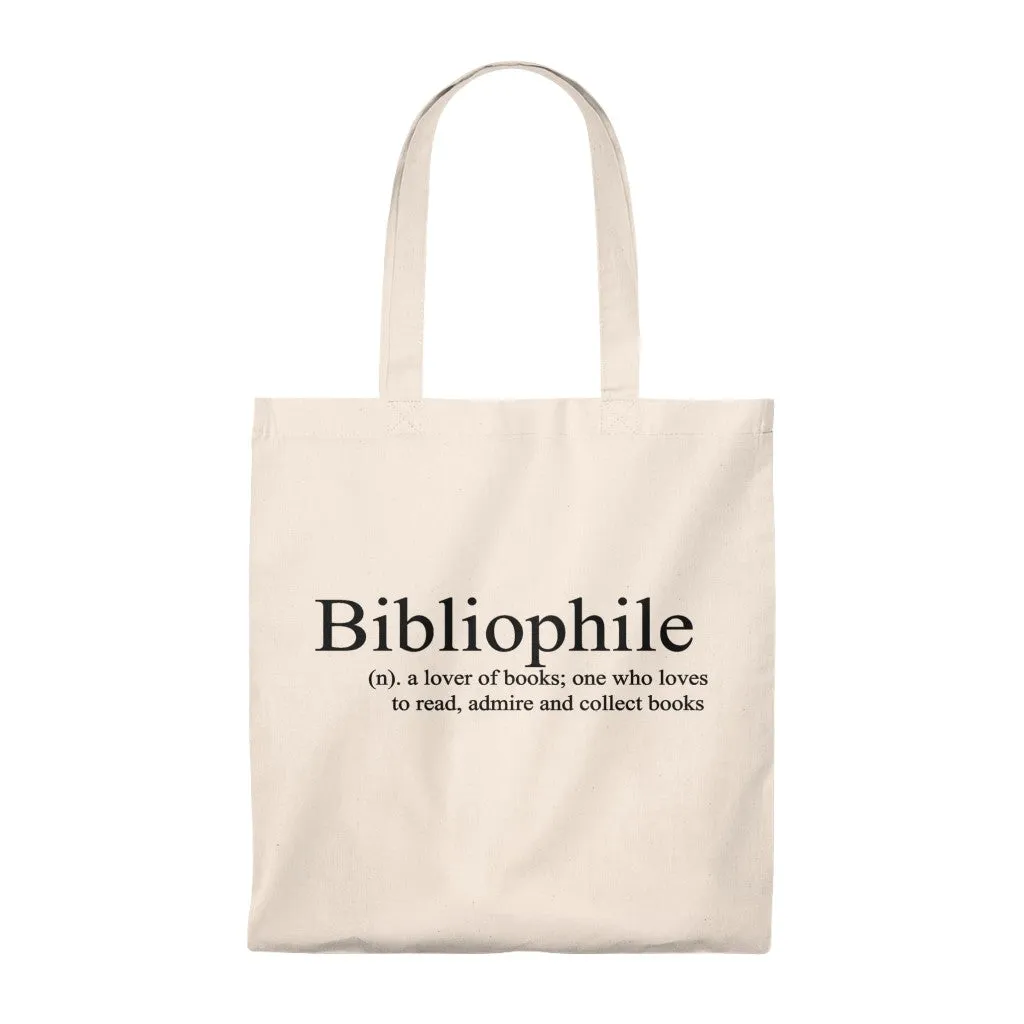 Bibliophile Canvas Tote Bag - Vintage style