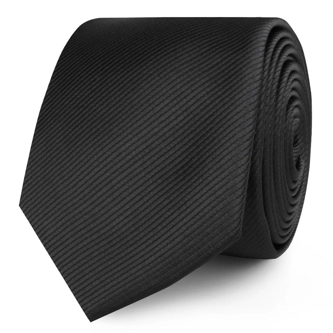 Black Twill Skinny Tie