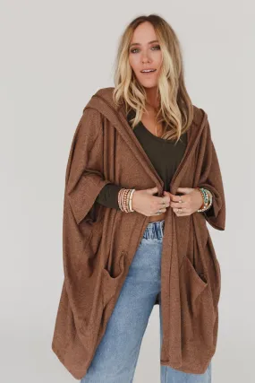 Boho Essential Hooded Ribbed Sweater - Latte