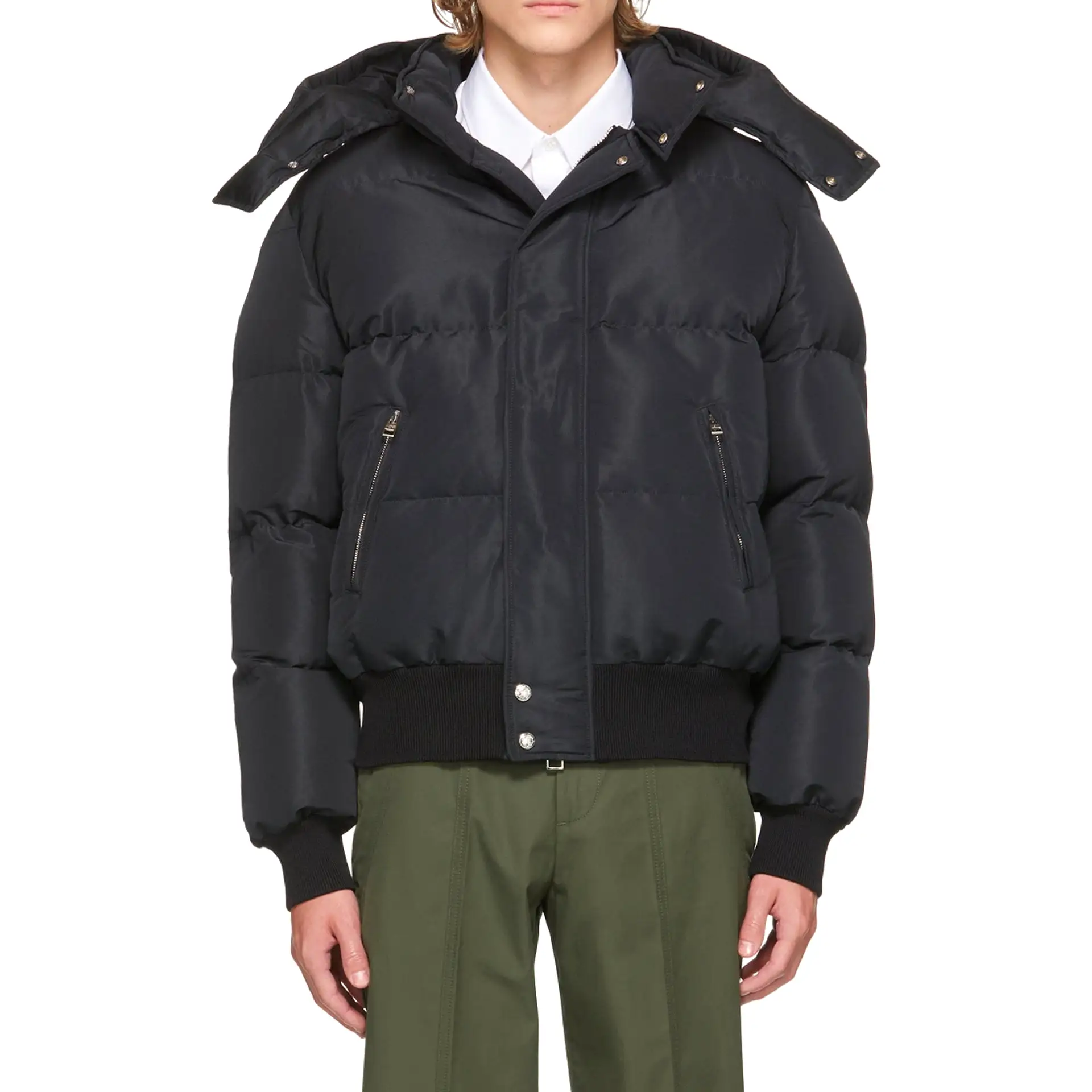 Bomber imbottito in misto lana Alexander Mcqueen