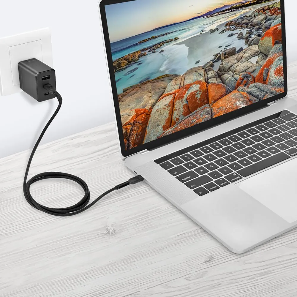 Bonelk Long-Life Easy Grip USB-C to USB-C Cable, 100W 1.2m