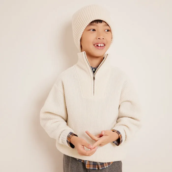 Bonpoint Child Baldo Sweater Ecru Cream