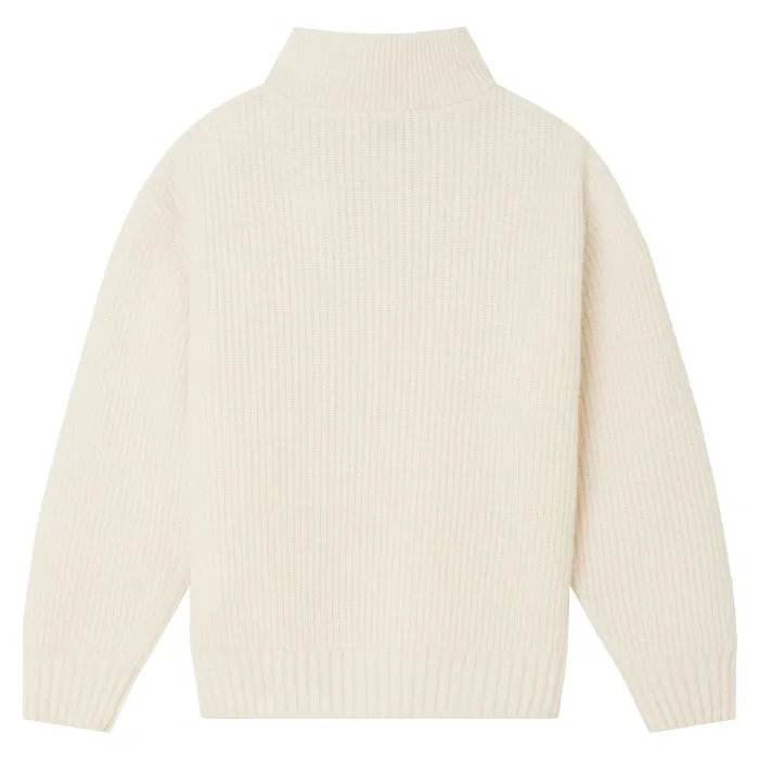 Bonpoint Child Baldo Sweater Ecru Cream