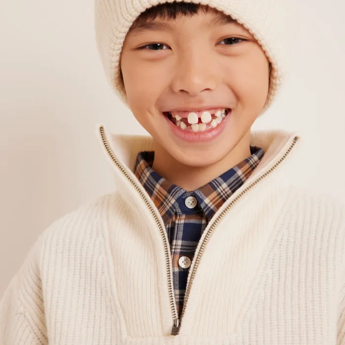 Bonpoint Child Baldo Sweater Ecru Cream