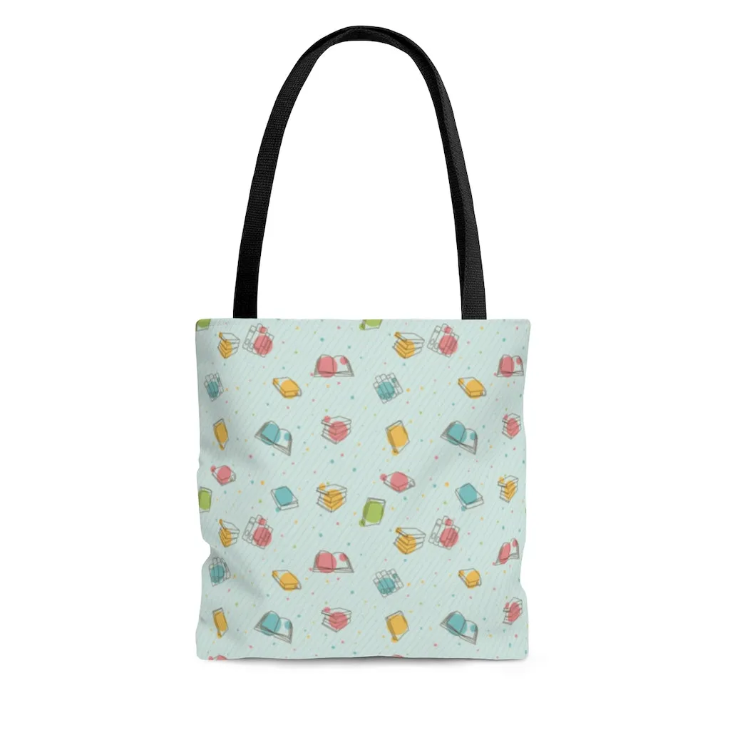 Bookish Pattern Tote Bag