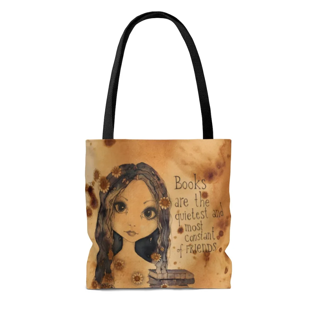 Bookish Quote Book Cover Tote Bag