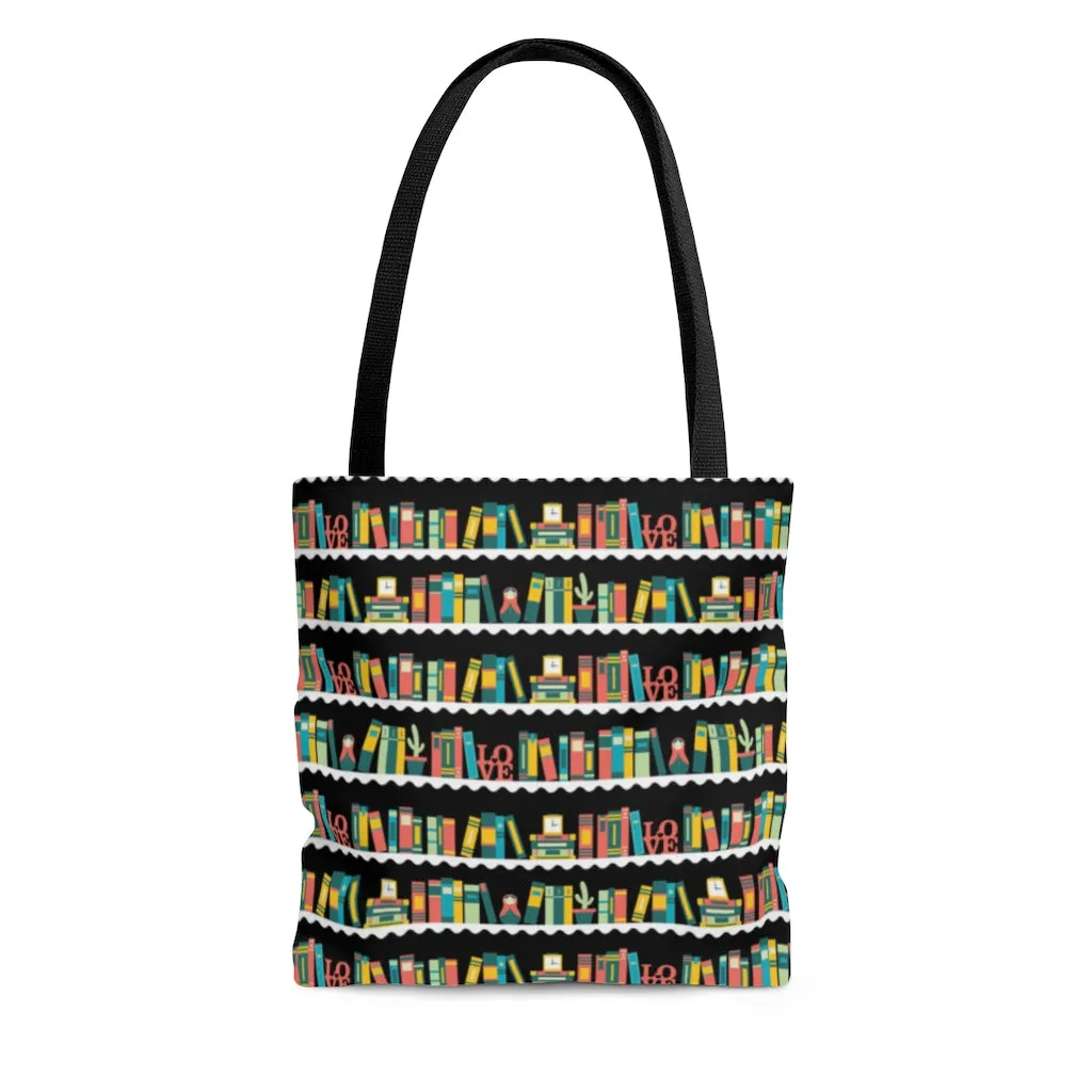 Bookshelf Pattern Tote Bag