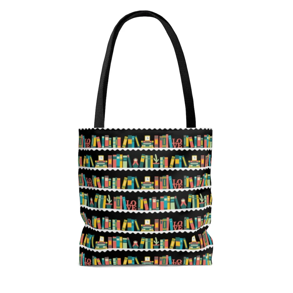 Bookshelf Pattern Tote Bag