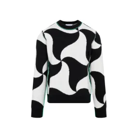 Bottega Veneta Abstract Print Crewneck Sweater