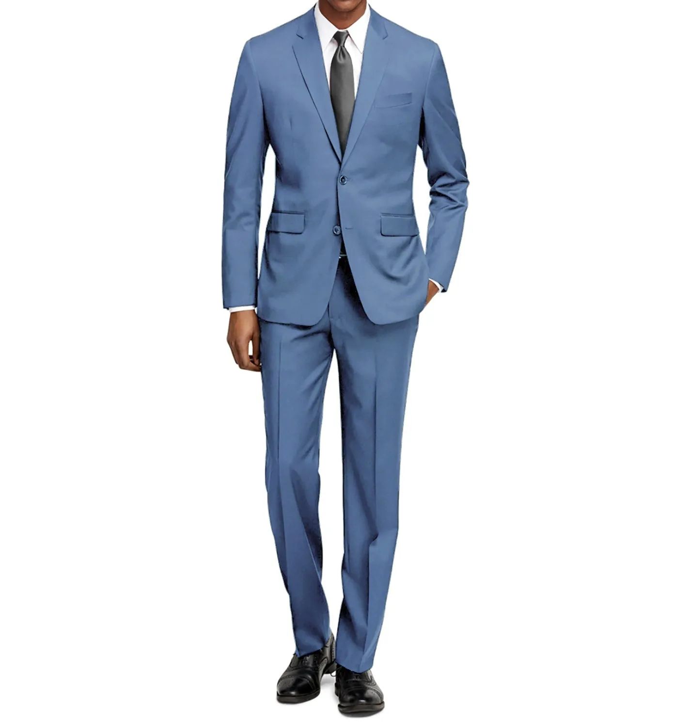 Braveman Men's Formal Two Piece 2-Piece Slim Fit Cut Suit Set