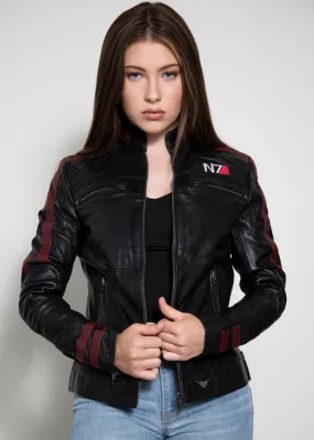 Buy Womens Commander Shepard Mass Effect N7 Leather Jacket | BioWare