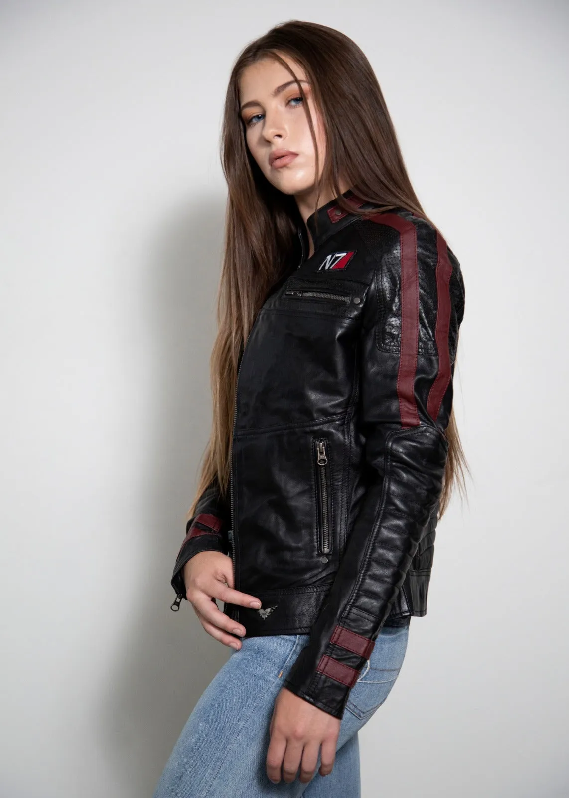 Buy Womens Commander Shepard Mass Effect N7 Leather Jacket | BioWare