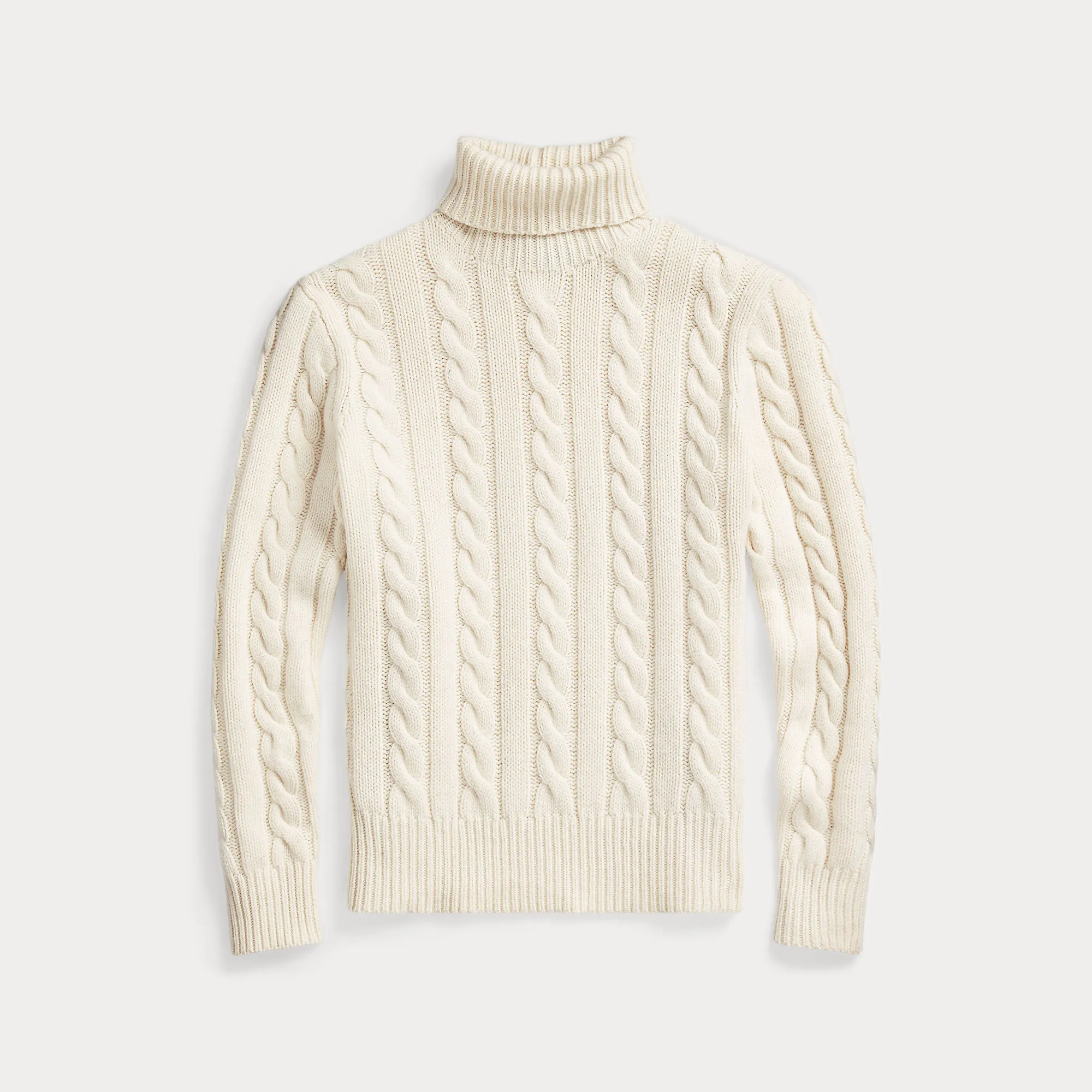 CABLE-KNIT WOOL-CASHMERE SWEATER