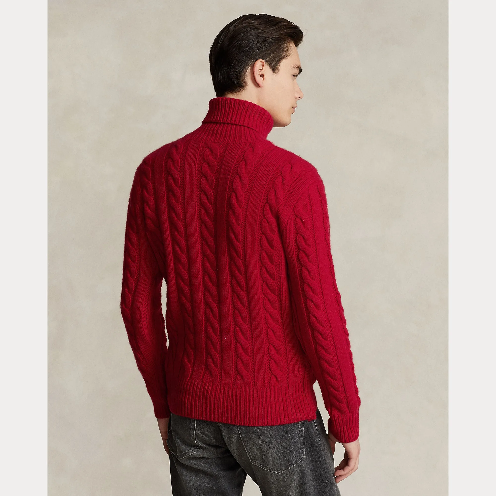 CABLE-KNIT WOOL-CASHMERE SWEATER