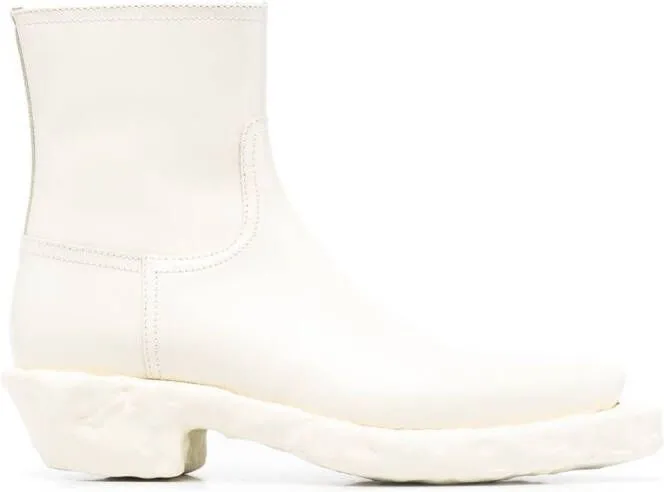 CamperLab Venga leather ankle boots White